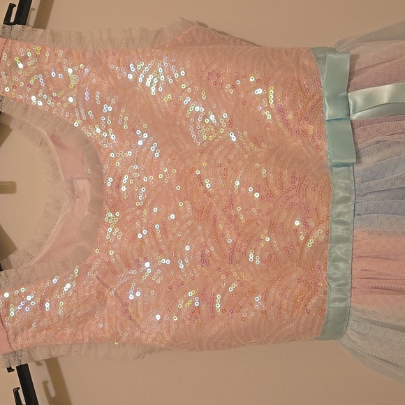 Elegant Sequin Girls Party Dress in Pink and Blue. NWOT. - Picture 2 of 11